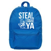 Steal I Dare Ya Funny Softball Catcher Team Sport Gift 16 in Basic Backpack