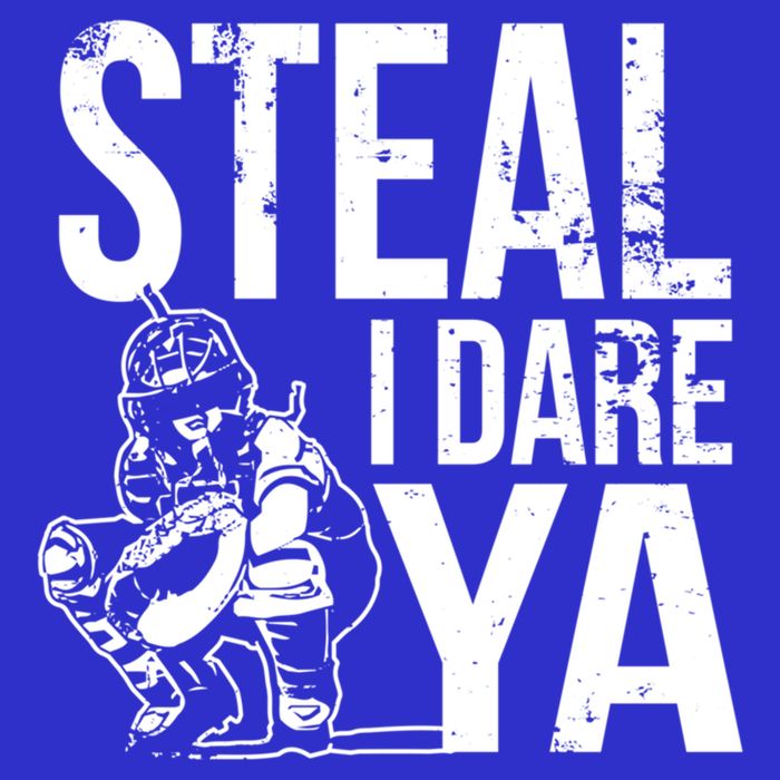 Steal I Dare Ya Funny Softball Catcher Team Sport Gift 16 in Basic Backpack