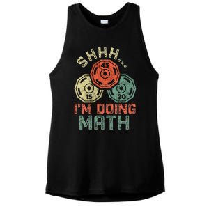 Shhh IM Doing Math Funny Weight Lifting Workout Training Ladies PosiCharge Tri-Blend Wicking Tank