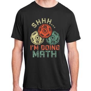 Shhh IM Doing Math Funny Weight Lifting Workout Training Adult ChromaSoft Performance T-Shirt