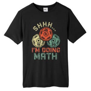 Shhh IM Doing Math Funny Weight Lifting Workout Training Tall Fusion ChromaSoft Performance T-Shirt