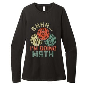 Shhh IM Doing Math Funny Weight Lifting Workout Training Womens CVC Long Sleeve Shirt