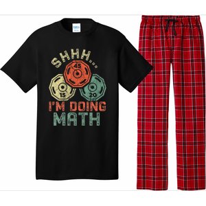 Shhh IM Doing Math Funny Weight Lifting Workout Training Pajama Set