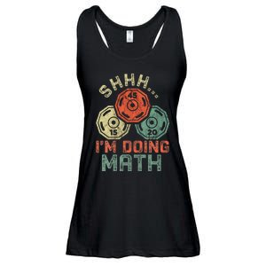 Shhh IM Doing Math Funny Weight Lifting Workout Training Ladies Essential Flowy Tank