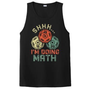 Shhh IM Doing Math Funny Weight Lifting Workout Training PosiCharge Competitor Tank