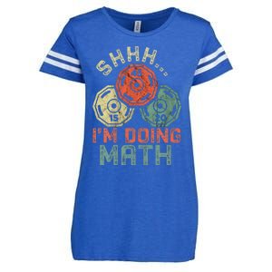 Shhh IM Doing Math Funny Weight Lifting Workout Training Enza Ladies Jersey Football T-Shirt