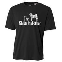 Shiba Inu Dog Fathers Day Funny Doxie Doggie Puppy Daddy Cooling Performance Crew T-Shirt