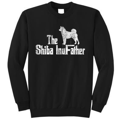 Shiba Inu Dog Fathers Day Funny Doxie Doggie Puppy Daddy Sweatshirt