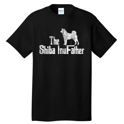 Shiba Inu Dog Fathers Day Funny Doxie Doggie Puppy Daddy Tall T-Shirt