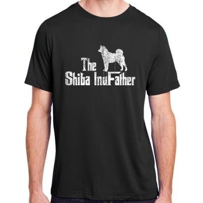 Shiba Inu Dog Fathers Day Funny Doxie Doggie Puppy Daddy Adult ChromaSoft Performance T-Shirt