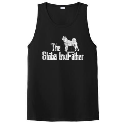 Shiba Inu Dog Fathers Day Funny Doxie Doggie Puppy Daddy PosiCharge Competitor Tank