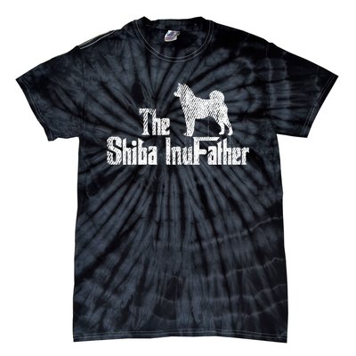 Shiba Inu Dog Fathers Day Funny Doxie Doggie Puppy Daddy Tie-Dye T-Shirt