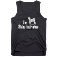 Shiba Inu Dog Fathers Day Funny Doxie Doggie Puppy Daddy Tank Top