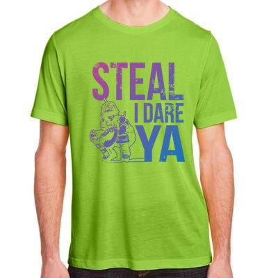 Steal I Dare Ya Funny Softball Catcher Team Sport Gift Adult ChromaSoft Performance T-Shirt