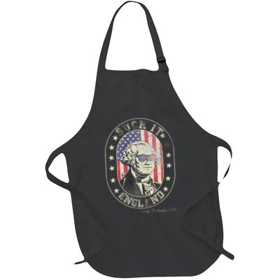 Suck It England George Washington 1776 Usa Funny Full-Length Apron With Pockets