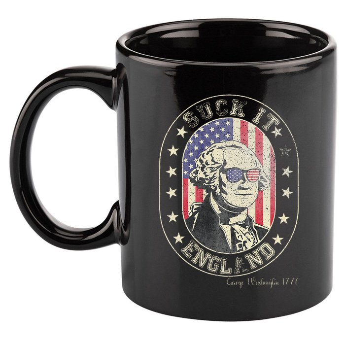 Suck It England George Washington 1776 Usa Funny 11oz C Handle Ceramic Mug