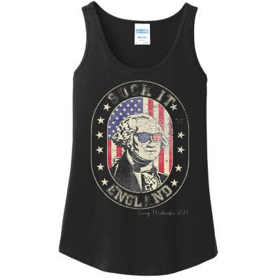 Suck It England George Washington 1776 Usa Funny Ladies Essential Tank