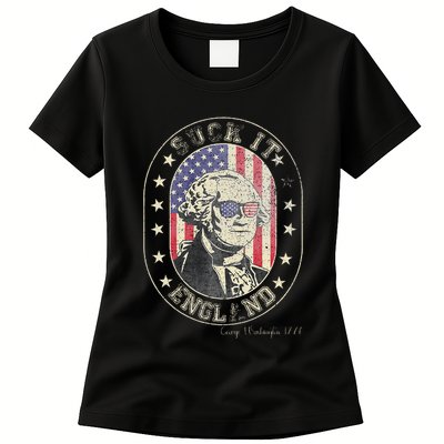 Suck It England George Washington 1776 Usa Funny Womens T-Shirt