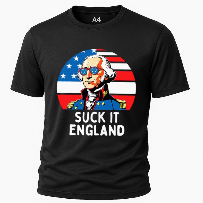 Suck It England Funny 4th Of July Usa George Washington Cooling Performance Crew T-Shirt