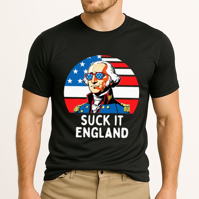 Suck It England Funny 4th Of July Usa George Washington Cooling Performance Crew T-Shirt
