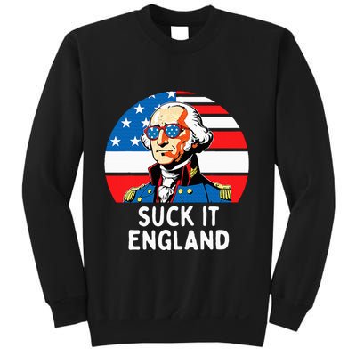 Suck It England Funny 4th Of July Usa George Washington Sweatshirt