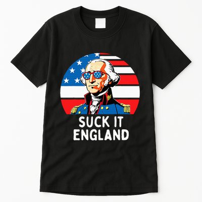 Suck It England Funny 4th Of July Usa George Washington Tall T-Shirt