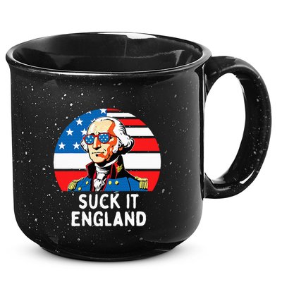 Suck It England Funny 4th Of July Usa George Washington 15oz Campfire Ceramic Mug