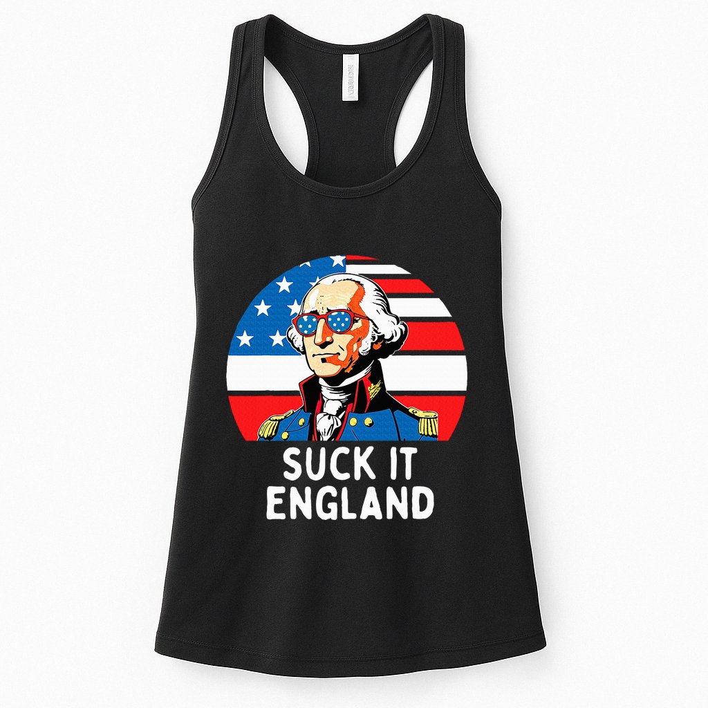 Suck It England Funny 4th Of July Usa George Washington Womens Tank Top
