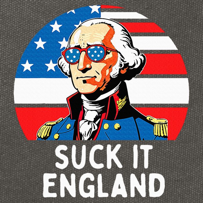 Suck It England Funny 4th Of July Usa George Washington Cotton Canvas Backpack