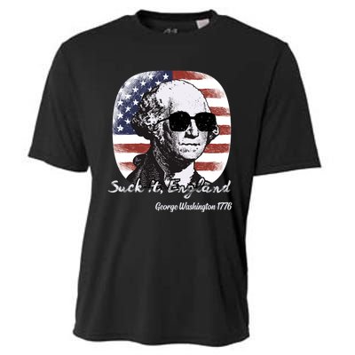 Suck It England Funny 4th Of July George Washington 1776 Cooling Performance Crew T-Shirt