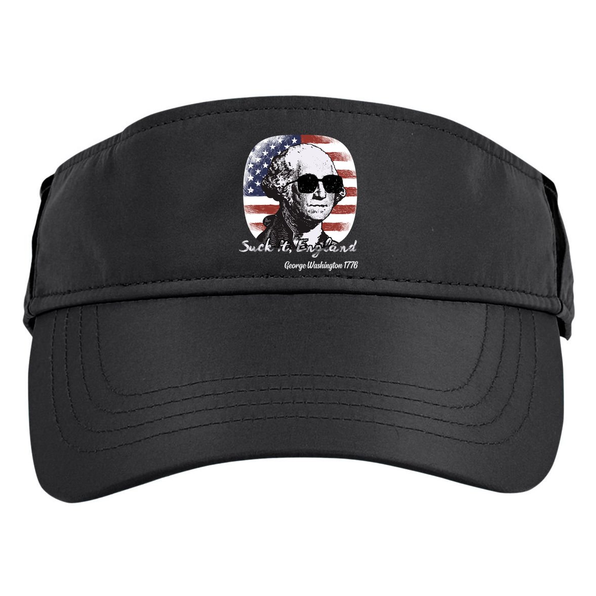 Suck It England Funny 4th Of July George Washington 1776 Adult Drive Performance Visor