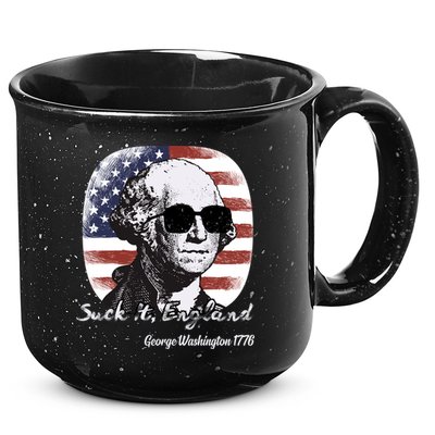 Suck It England Funny 4th Of July George Washington 1776 15oz Campfire Ceramic Mug