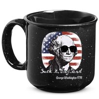 Suck It England Funny 4th Of July George Washington 1776 15oz Campfire Ceramic Mug