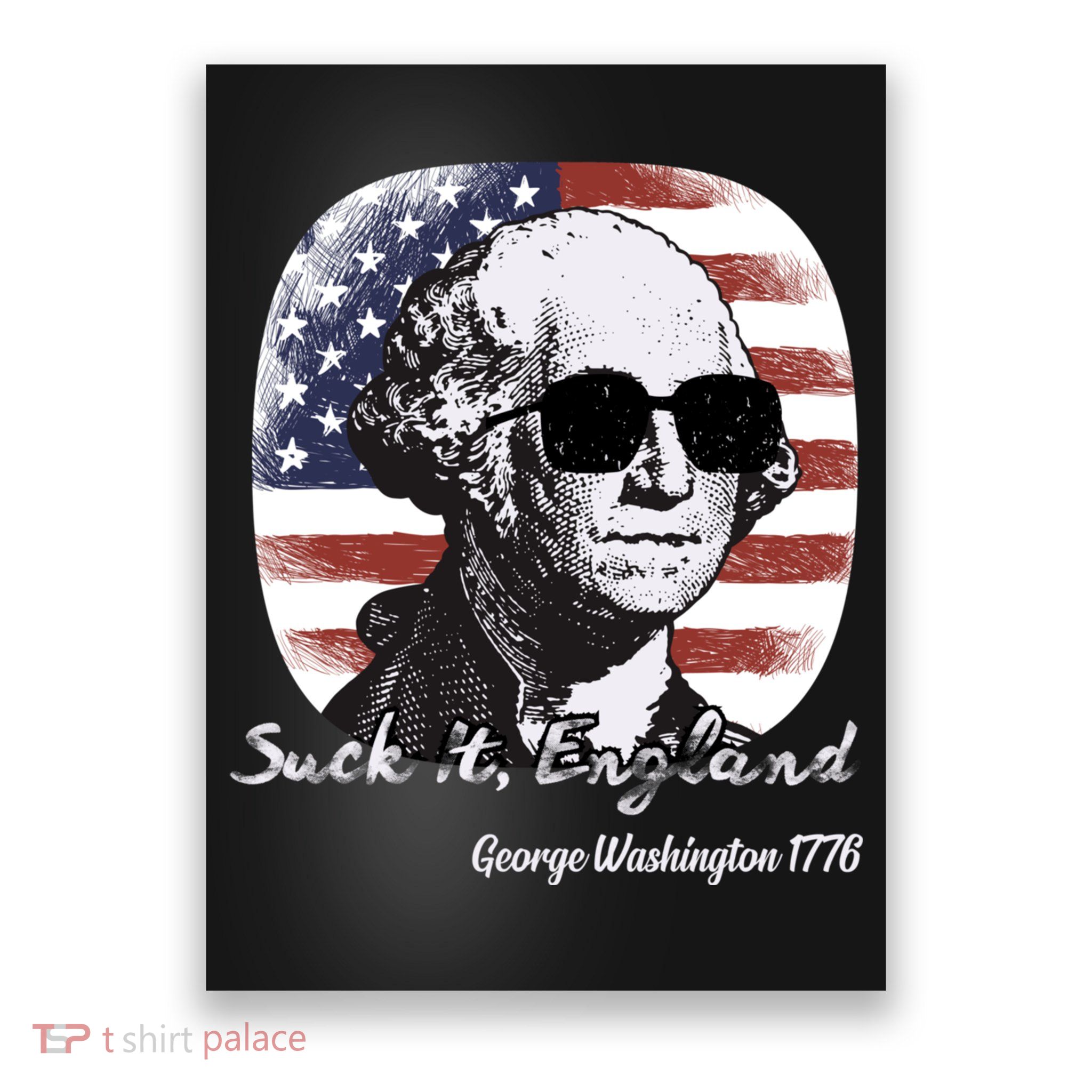 Suck It England Funny 4th Of July George Washington 1776 Poster
