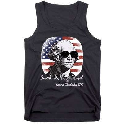 Suck It England Funny 4th Of July George Washington 1776 Tank Top