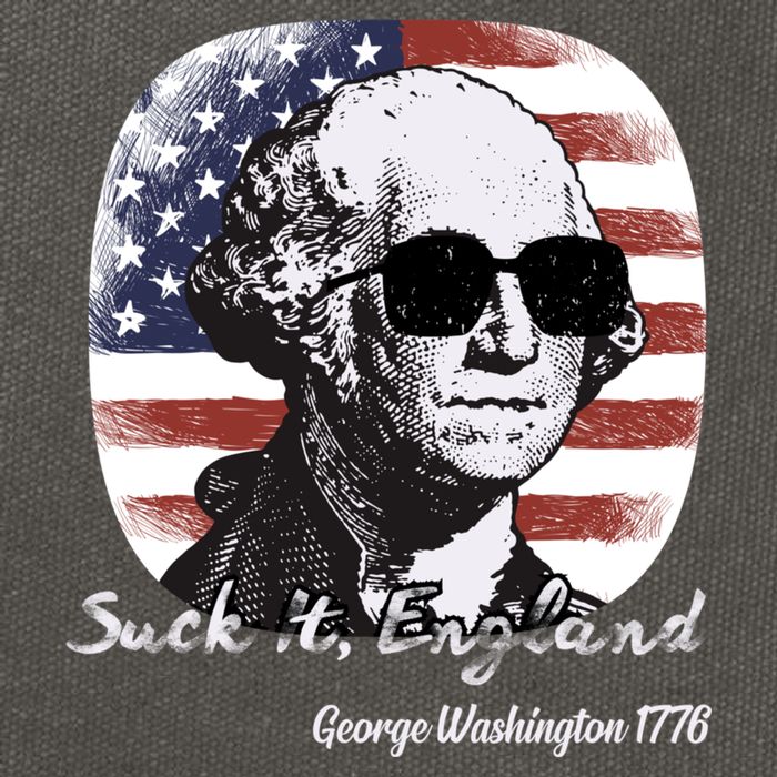 Suck It England Funny 4th Of July George Washington 1776 Cotton Canvas Backpack