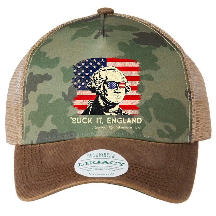 Suck It England Funny 4th Of July Funny George Washington Legacy Tie Dye Trucker Hat