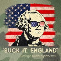 Suck It England Funny 4th Of July Funny George Washington Legacy Tie Dye Trucker Hat