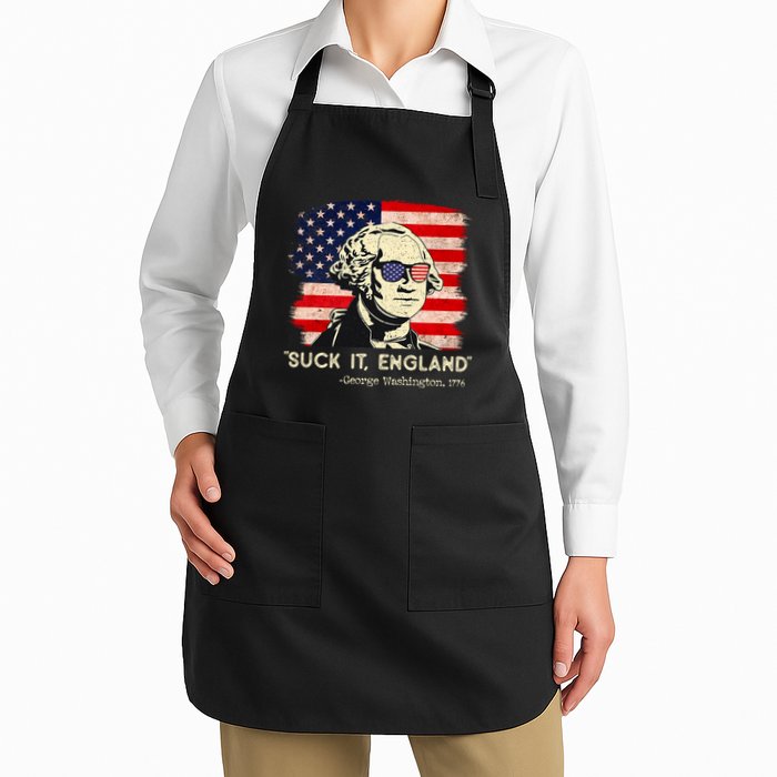 Suck It England Funny 4th Of July Funny George Washington Apron