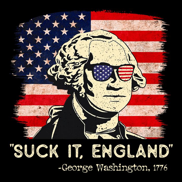 Suck It England Funny 4th Of July Funny George Washington Apron