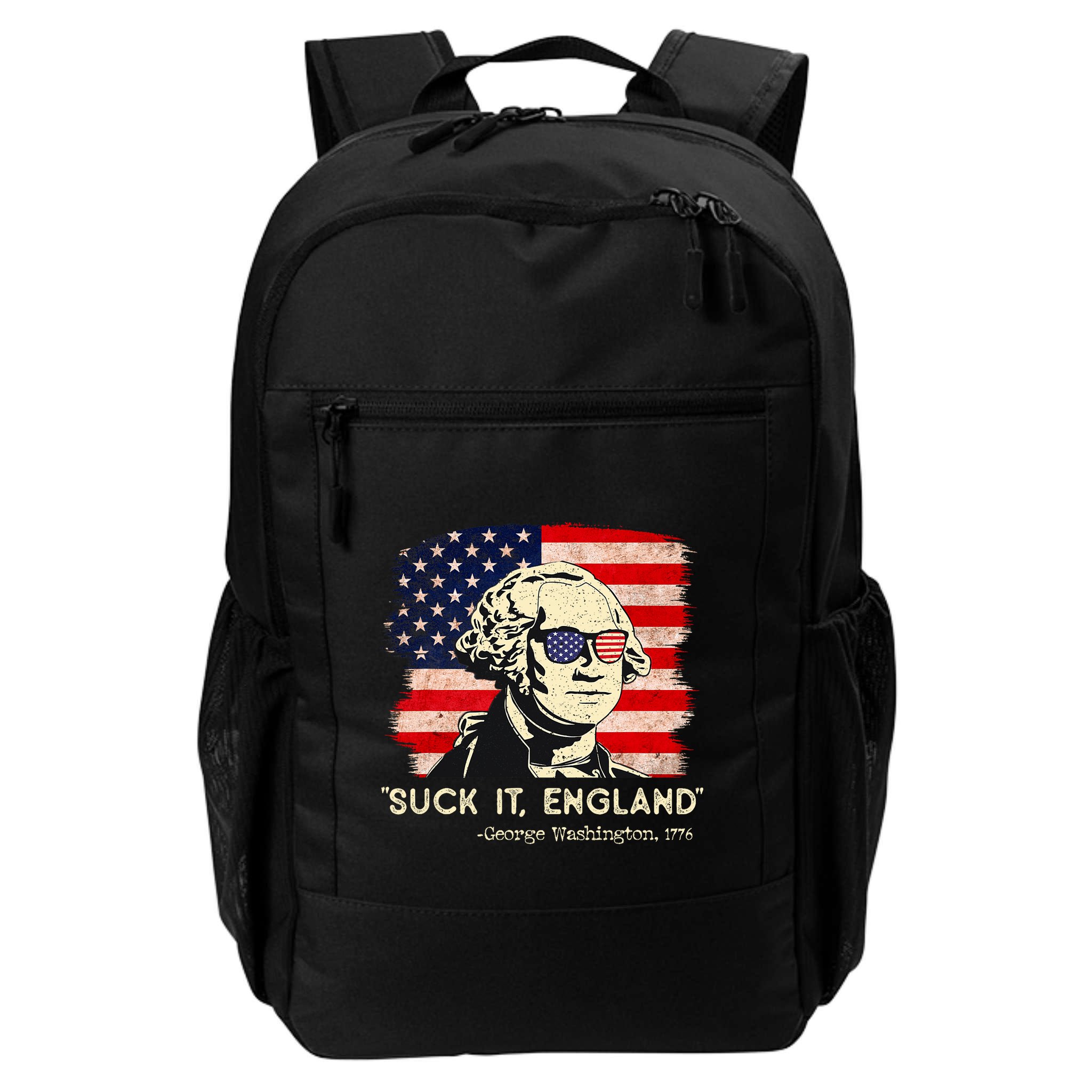Suck It England Funny 4th Of July Funny George Washington Backpack