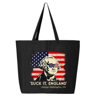Suck It England Funny 4th Of July Funny George Washington 25L Jumbo Tote