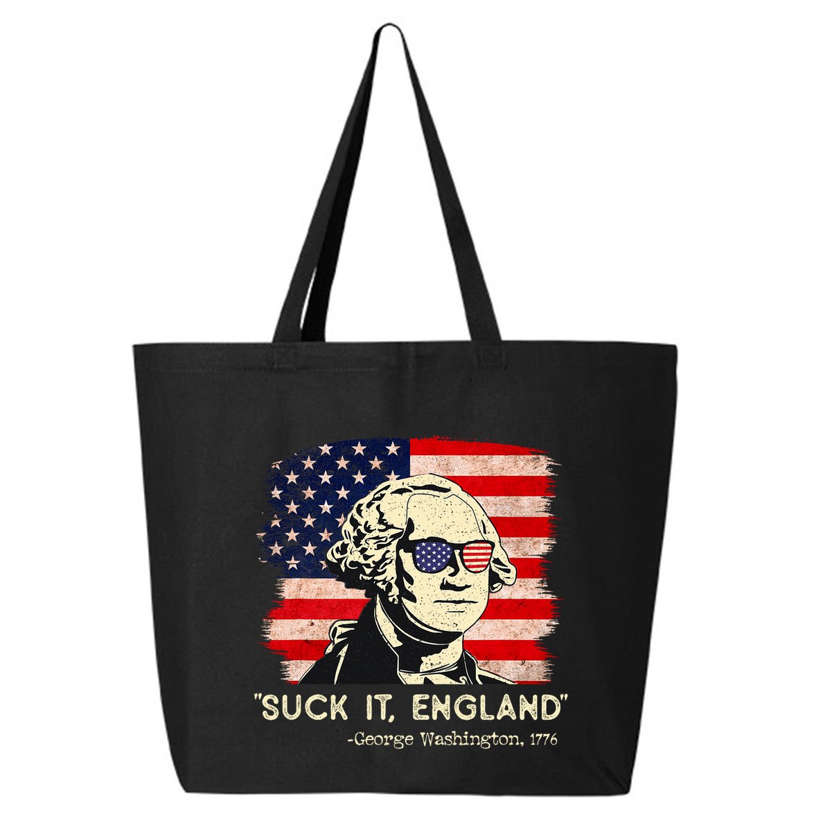 Suck It England Funny 4th Of July Funny George Washington 25L Jumbo Tote