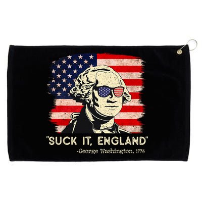 Suck It England Funny 4th Of July Funny George Washington Grommeted Golf Towel