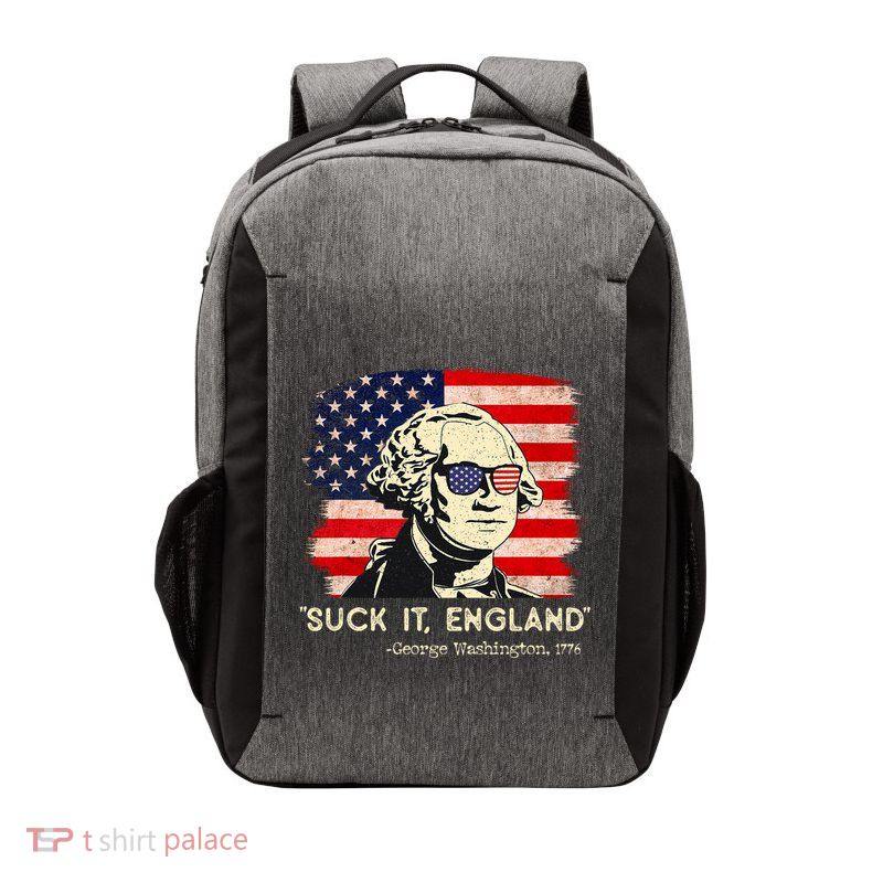 Suck It England Funny 4th Of July Funny George Washington Vector Backpack