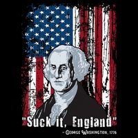 Suck It England Funny 4th Of July George Washington 1776 Flexfit Unipanel Trucker Cap