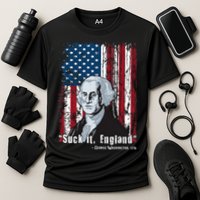 Suck It England Funny 4th Of July George Washington 1776 Cooling Performance Crew T-Shirt