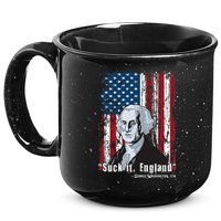 Suck It England Funny 4th Of July George Washington 1776 15oz Campfire Ceramic Mug