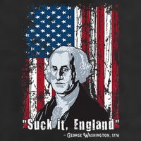 Suck It England Funny 4th Of July George Washington 1776 15oz Campfire Ceramic Mug