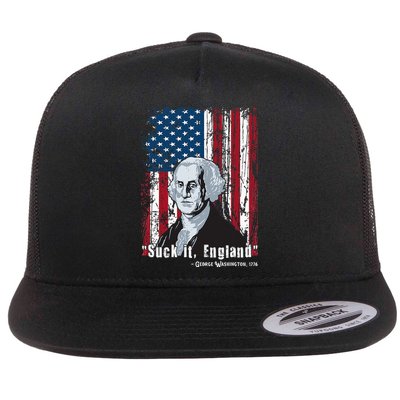 Suck It England Funny 4th Of July George Washington 1776 Flatbill Hat